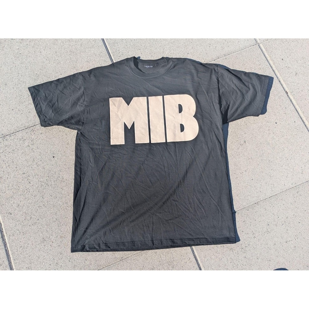 VTG MIB Men In Black Shirt Mens XL Black Movie Graphic Tee T-Shirt Promo 90s